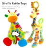 6Types Baby handheld toys rattle music Teether can bite Baby grip training Crib bell Stroller hanging bell Giraffe gift 1