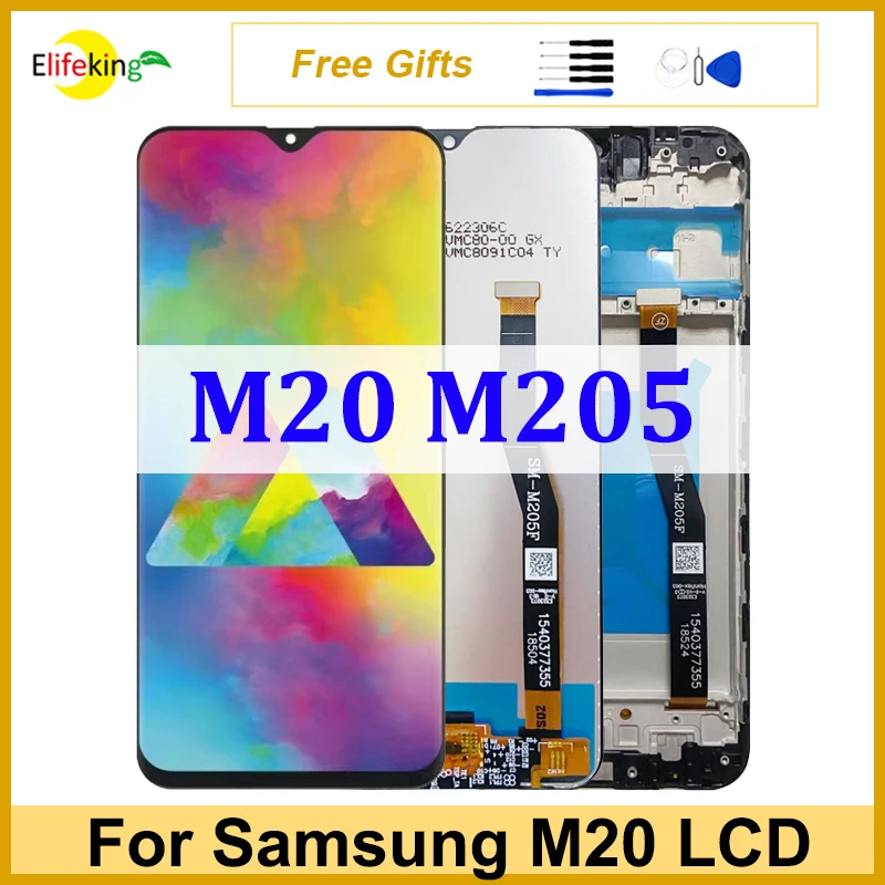 

6.3'' Original Screen For Samsung Galaxy M20 M205F LCD Display Touch Screen M205G M205G/DS Digitizer Assembly Replacement Repair