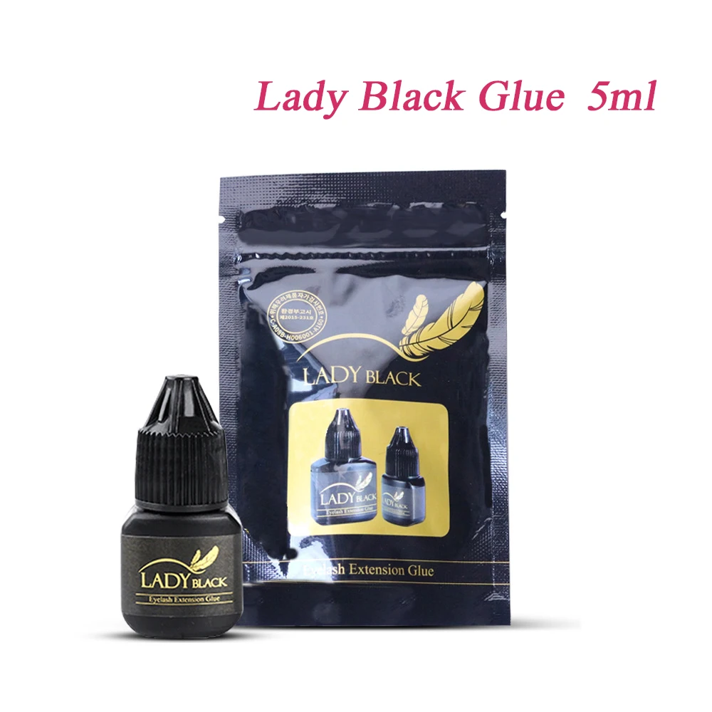 1 Bottle Lady Black Glue For Eyelash Extensions Korea 5ml Individual