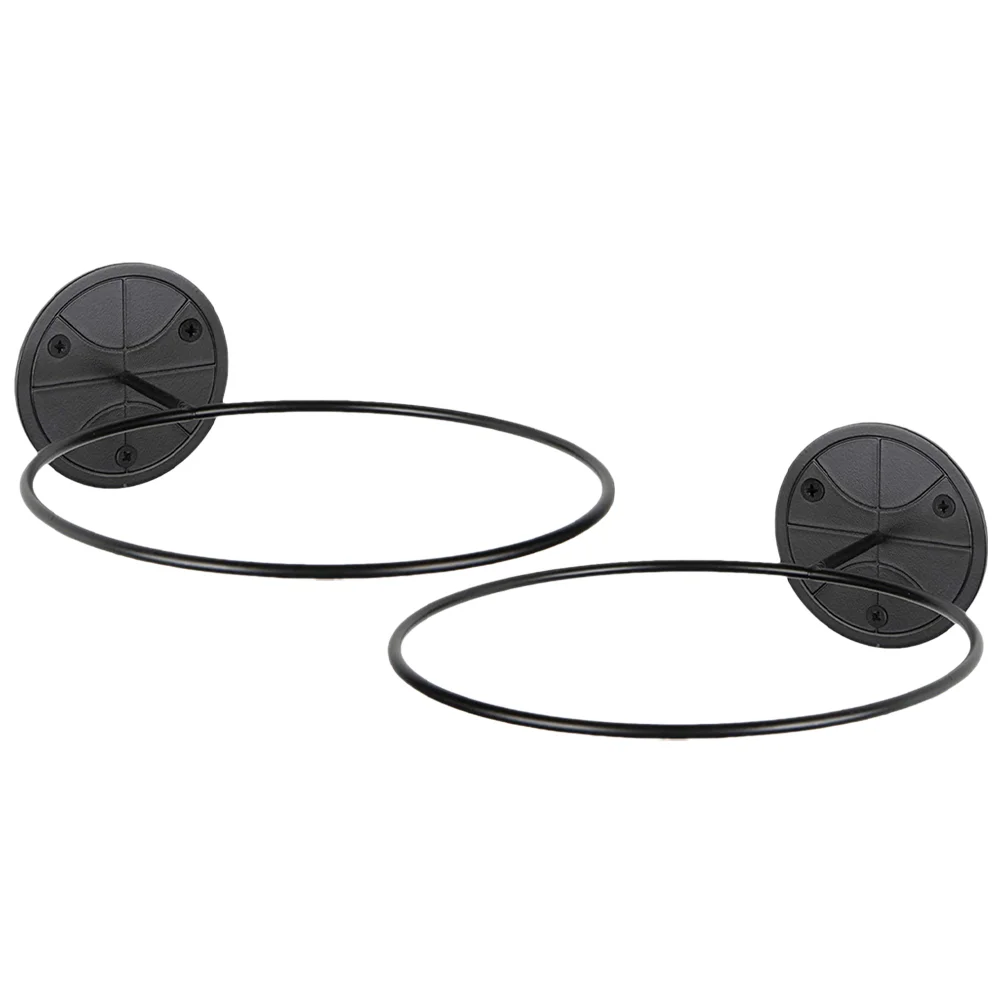 

2 Pcs Wall Hanging Ball Rack Storage Fitness Soccer Balls Basketball Bedroom Decor Iron Football Holder