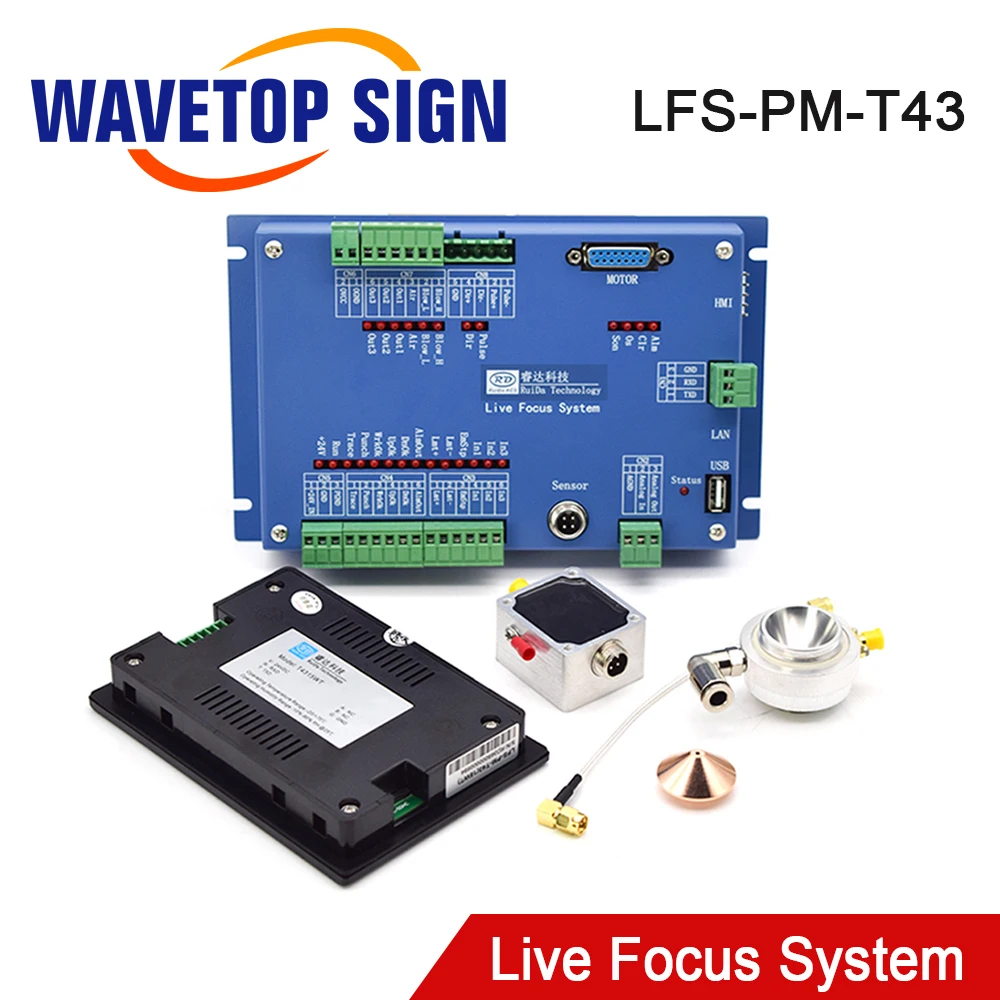 

WaveTopSign CO2 Laser Controller LFS-PM-T43 LFS-AM-T43 Accuracy Software-Based Auto Focus Sensor System with Sensor Amplifier