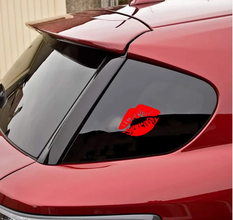 Auto Körper Fenster Kuss Lippen Stoßstange Windschutzscheibe Auto Motorrad Dekoration Wasserdichte Autos Dekoration Auto Aufkleber Zubehör – Detail 4