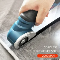 Cordless Electric Scissors For Cloth Carpet Leather, Hand-held Circular Knife Cutting Machine Rechargeable 1