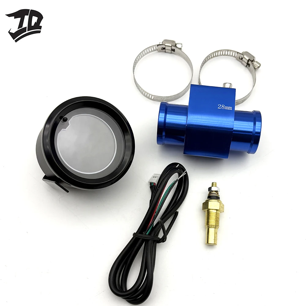 유니버설 52mm 12V 디지털 수온계 키트 LCD 디스플레이 자동차 엔진 냉각수 온도 표시기 (센서 및 와이어 포함)