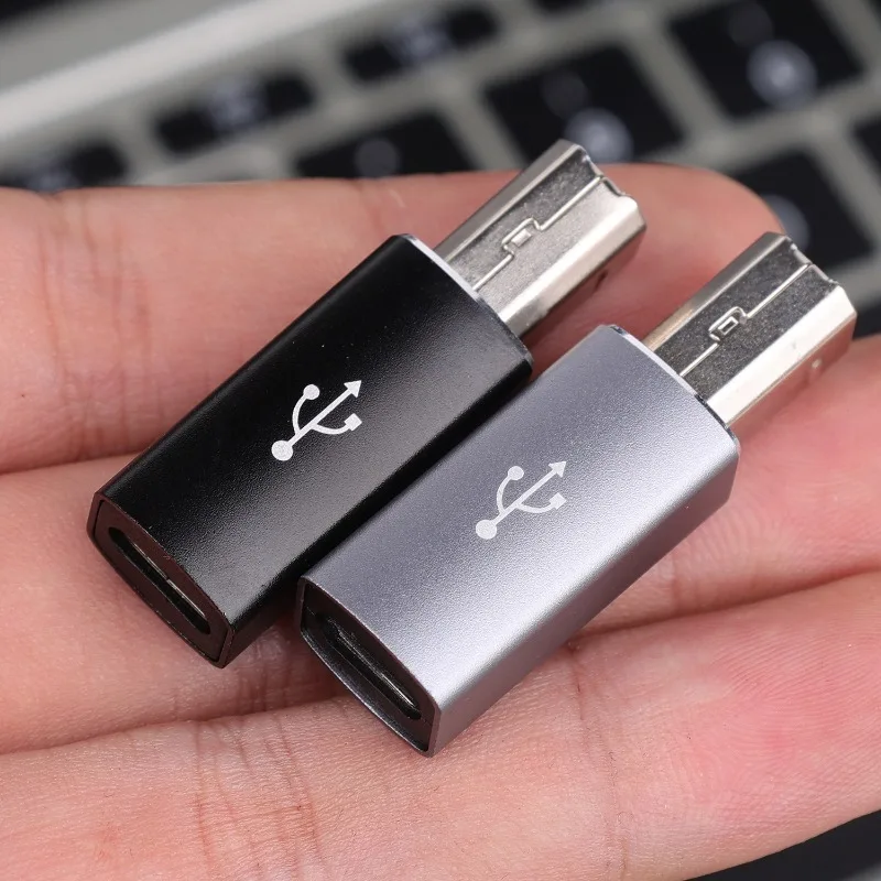 여성 USB C-남성 USB B 어댑터 유형 C-프린터 용 MIDI 변환기 Eectric 피아노 신디사이저 마이크 노트북 어댑터