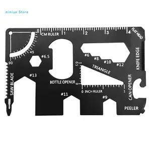 15 in 1 Credit Card Tool Outdoor Multitool Card EDCs Pocket Tool for Camping