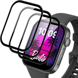 5 - Pack 9D Curved Full - Cover Screen Protector - 5 PCS (For Watch Fit 3)
