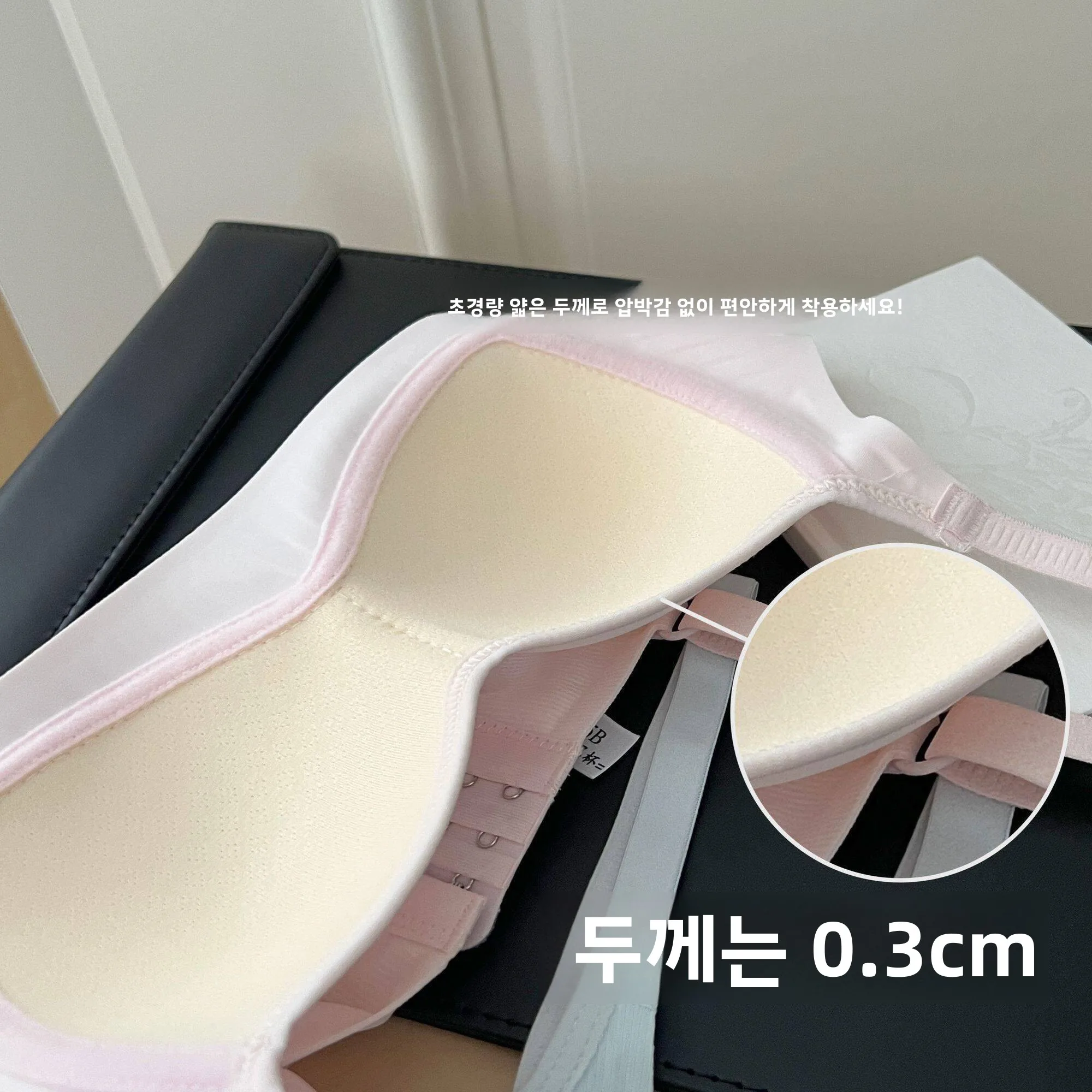 편안한 얇은 여성용 브라 무선 소프트 서포트 모아주는 패드 탄력있는 핏 캐주얼 속옷 달콤한 주름이 처짐을 방지합니다