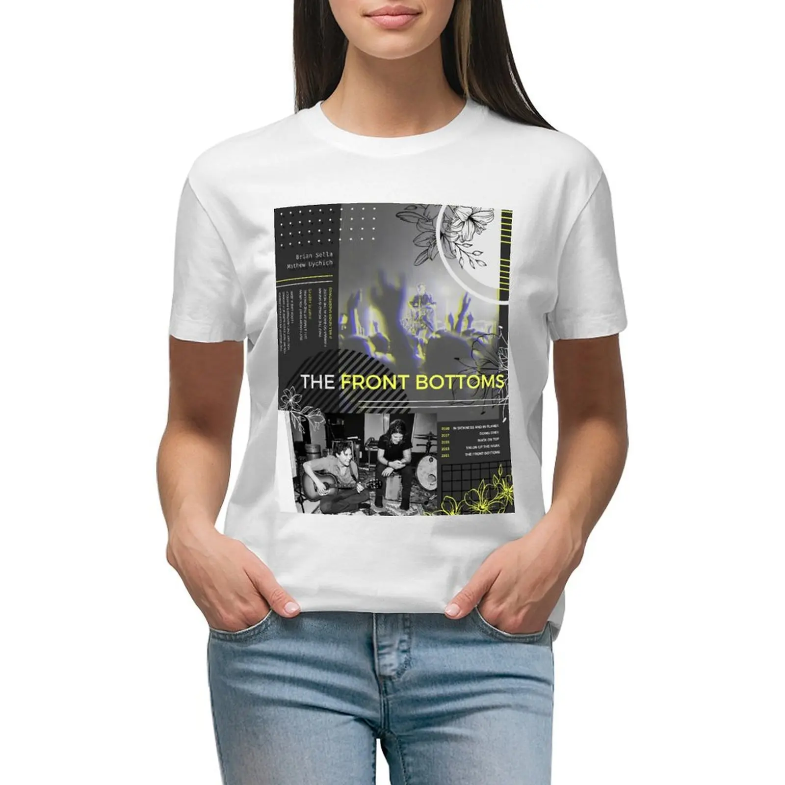 

the front bottoms retro T-shirt summer clothes kawaii clothes woman t shirt