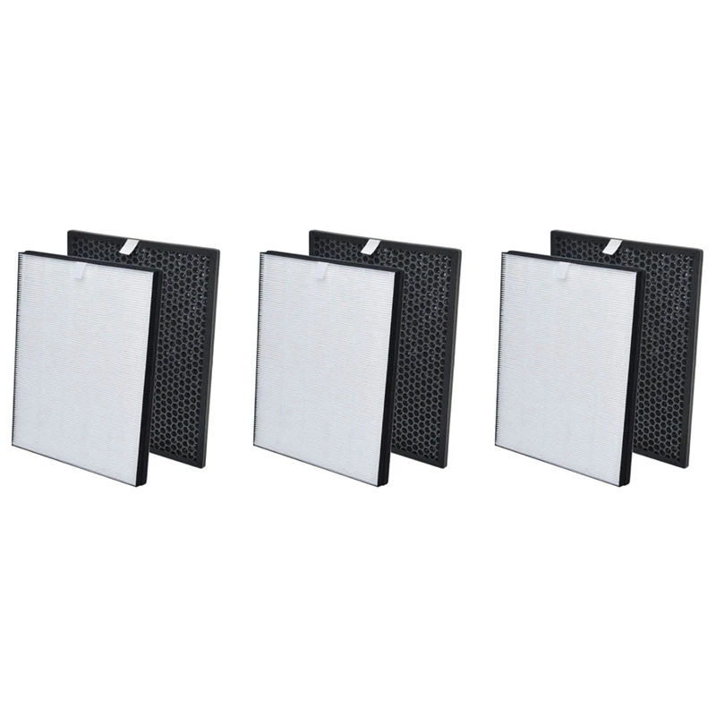 

3X FY1413/40 Active Carbon&FY1410/40 Hepa Replacement Filter For Air Purifier Serie,Replace AC1214/1215/1217