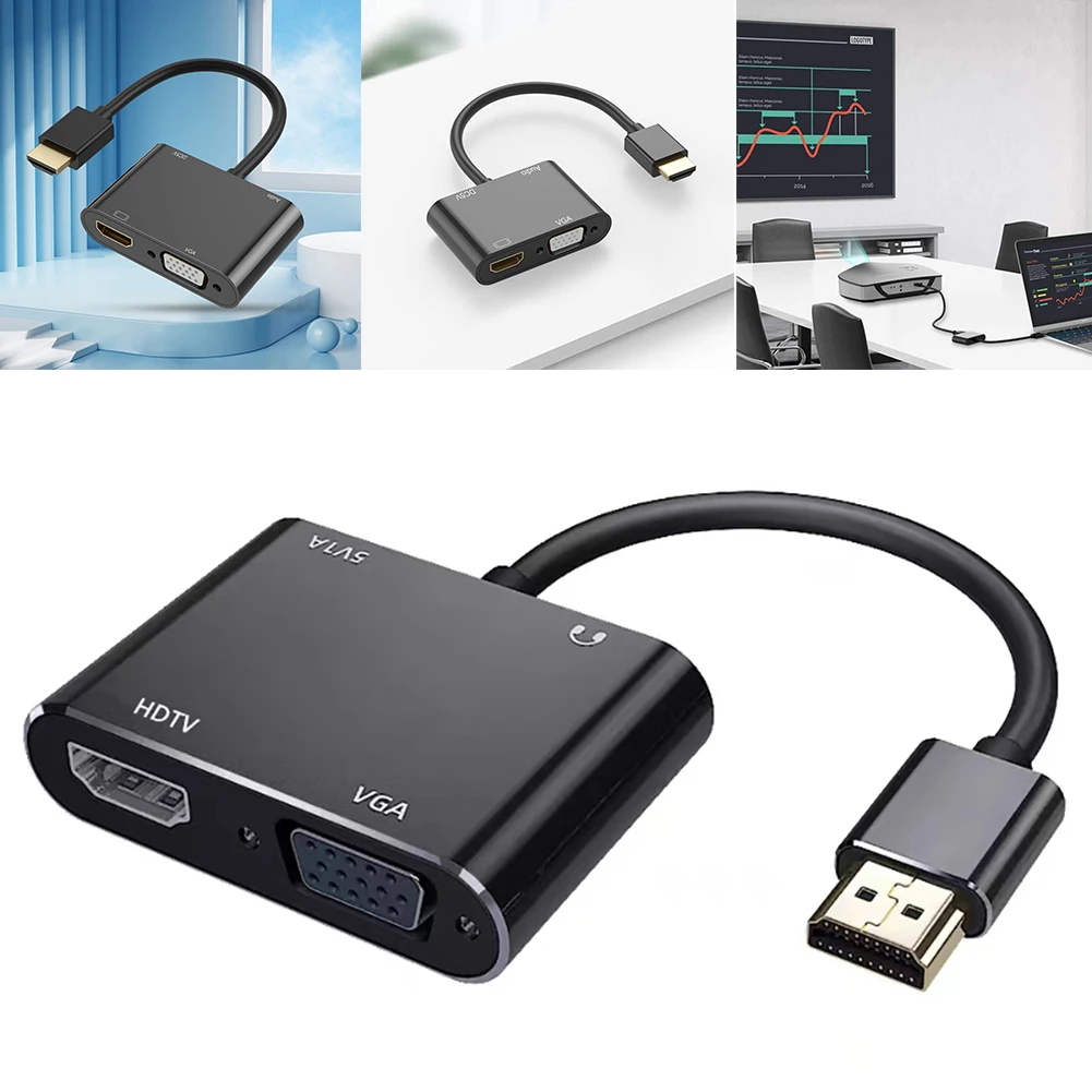 

3 в 1, HDMI-адаптер для 4K HD VGA 1080p