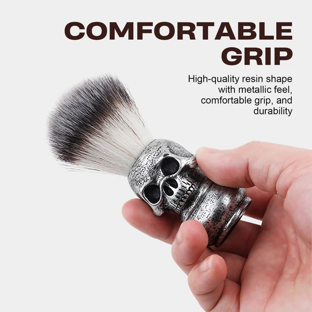 Spazzola da barba per barbiere Spazzola per la pulizia della barba da uomo Ciotola per sapone schiumogeno Strumenti per la rasatura del salone Ciotola da barba Spazzola per capelli Set di spazzole per barba 3