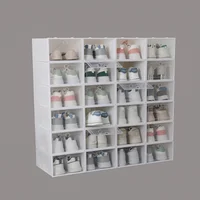 12pcs thickened shoe box, flip-top shoe storage box, space-saving artifact, home simple dormitory without punching 2