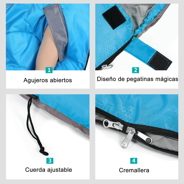 BSWolf-saco de dormir grande para acampar, saco ancho suelto ligero de 3  estaciones, tamaño largo para descanso de adultos, senderismo y Pesca -  AliExpress