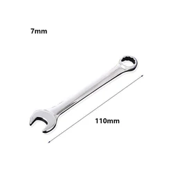 Dual - Purpose Chromium - Vanadium Steel Wrench with Open - End and High - Strength Box Design, 6 - 32mm Adjustable Size (Size - 7mm)