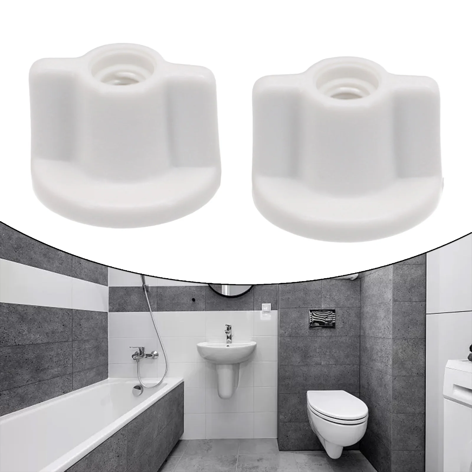 Fixed Replacement Rear Nut 6MM Back Nut Fixed Replacement For 6mm Screws Plastic Screw Toilet Lid Bottom Practical plastic screw nut