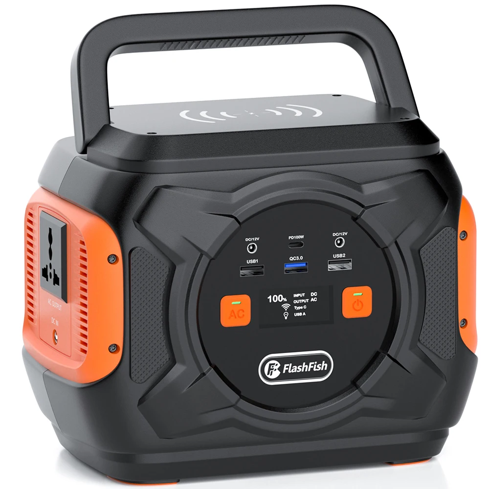 

200-240V 320W Backup Portable Power Station Flashfish 80000mAh Solar Generator 100W PD CPAP Battery Pack Emergency Supply Home