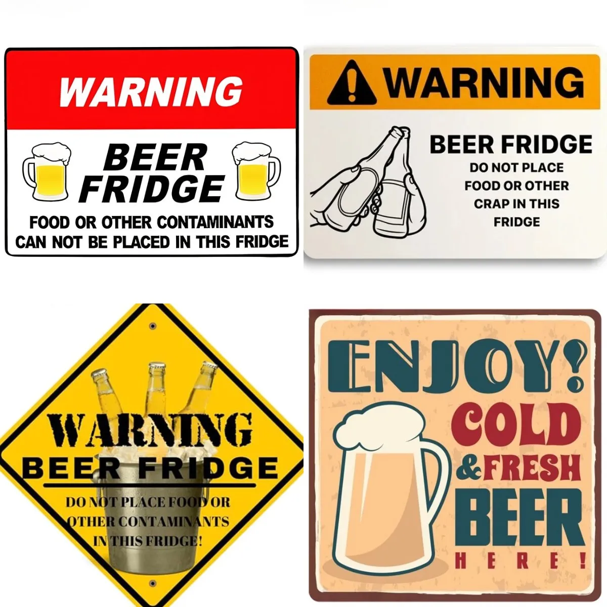

Beer Fridge Fashionable Wall Warning Sticker Scratch-Proof Waterproof Refrigerator Vinyl Decal Kitchen Decor
