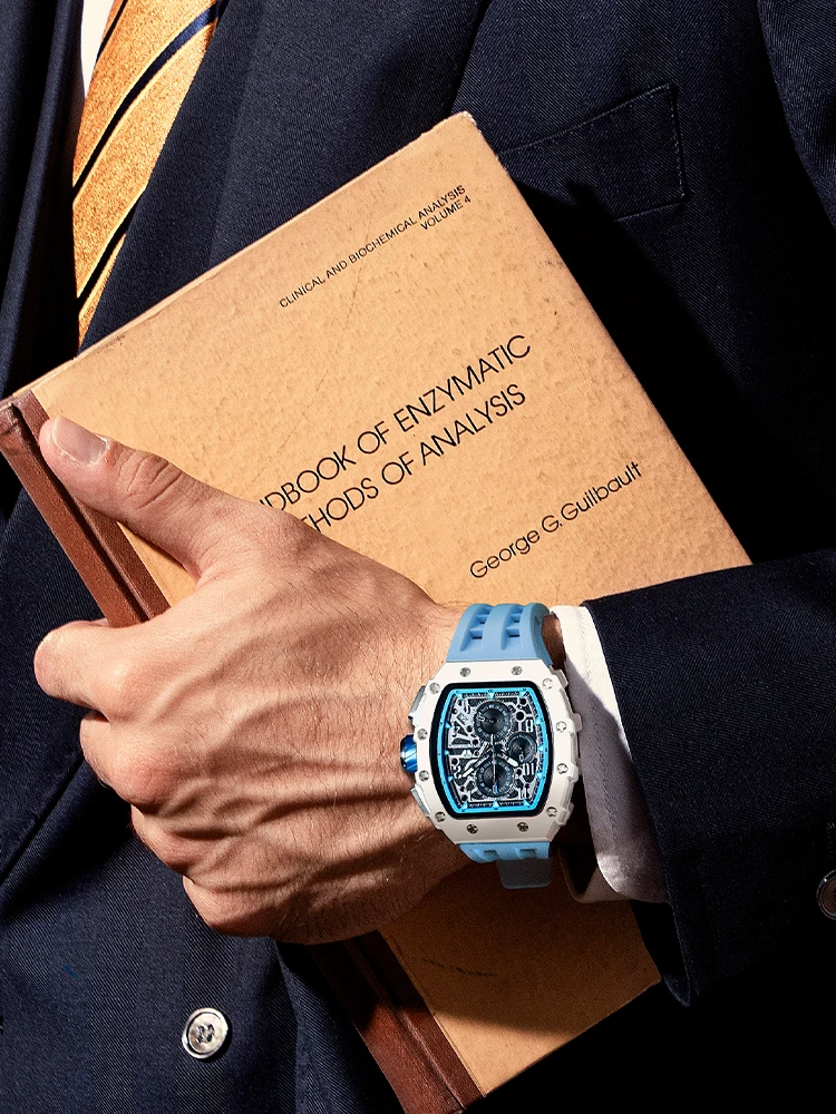 tsar bomba resin watch for men tonneau waterproof mens watches top brand luxury chronograph sport male white wristwatches TSAR BOMBA Resin Watch for Men Tonneau Waterproof Mens Watches Top Brand Luxury Chronograph Sport Male White Wristwatches 6