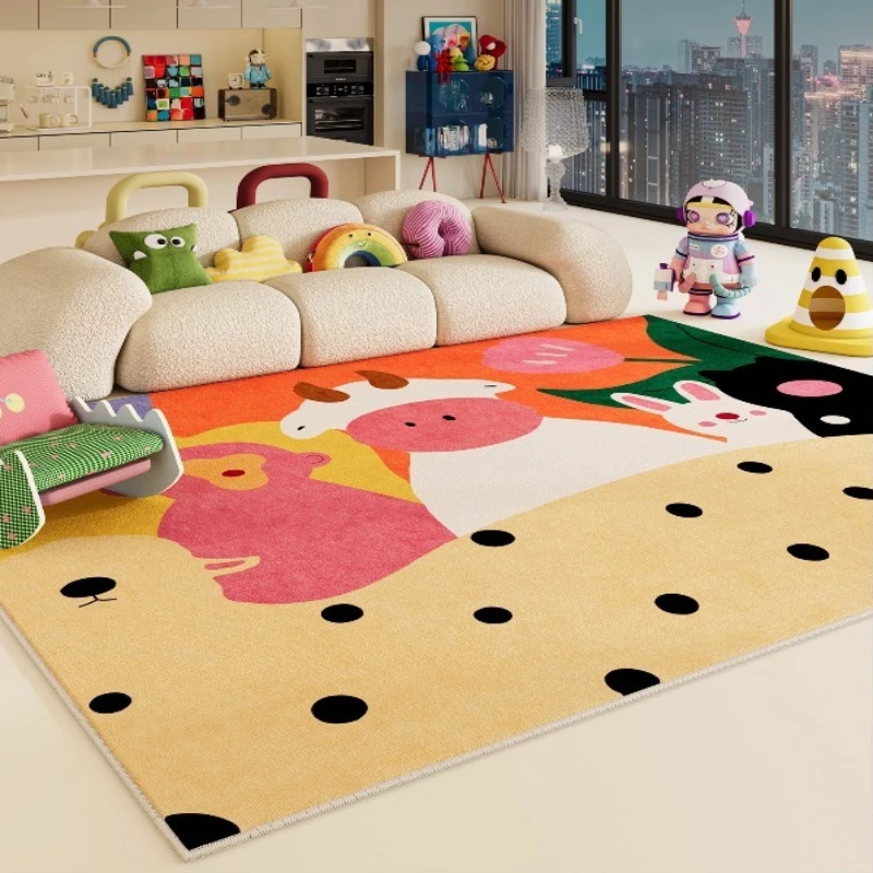Modern Living Room Carpet Artistic Abstract Cartoon Design Creative Bedroom Rugs Home Decoration Sofa Coffee Table Mats 러그 Tapis