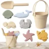 Children Silicone Beach Toy Shovel Ocean Outdoor Parent-child Beach Portable Beach Bucket Durable Sand Digging And Storage Tool 1