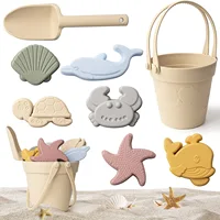 Children Silicone Beach Toy Shovel Ocean Outdoor Parent-child Beach Portable Beach Bucket Durable Sand Digging And Storage Tool 1