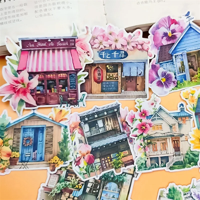 

15pcs Street Stickers Crafts And Scrapbooking Stickers Book Student Label Decorative Sticker DIY Stationery Notebook
