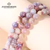 Natural Stone Beads Pink Tourmaline Round Loose Spacer Bead For Jewelry Making Diy Bracelet Necklace Accessories 15" Inch Strand 2