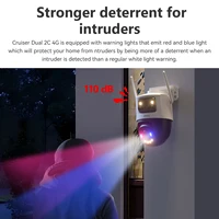 Caméra extérieure IMOU Cruiser Dual 4G 6MP, vision nocturne couleur, sécurité domestique, détection de véhicules par IA, surveillance PT 3