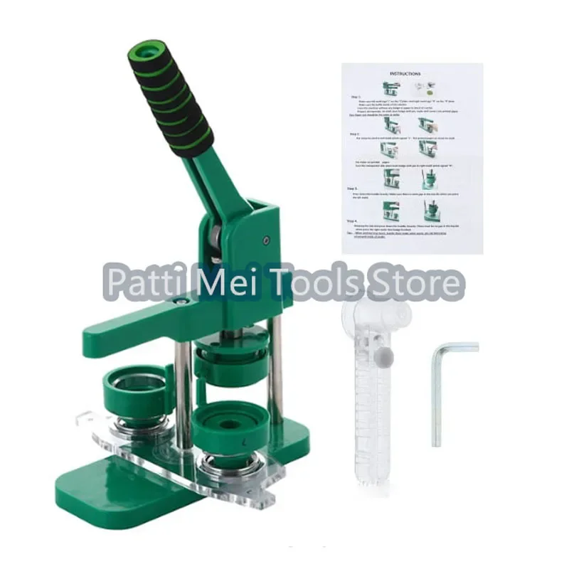Rotate Button Badge Maker Machine DIY Pins Punch Press Machine Kit Button Parts Circle Cutter Rotating Base 25MM/32MM/44MM