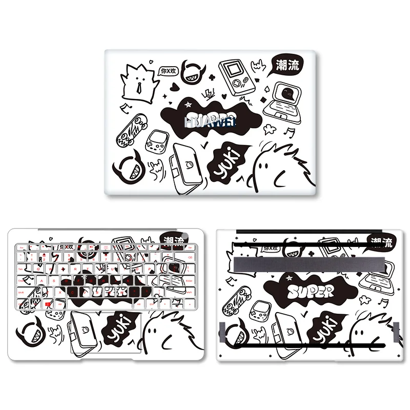 Per Huawei Laptop Sticker 2023 Matebook D16 D15 D14 2022 14 14S Graffiti Sticker Skin Top/Bottom/Palm Rest