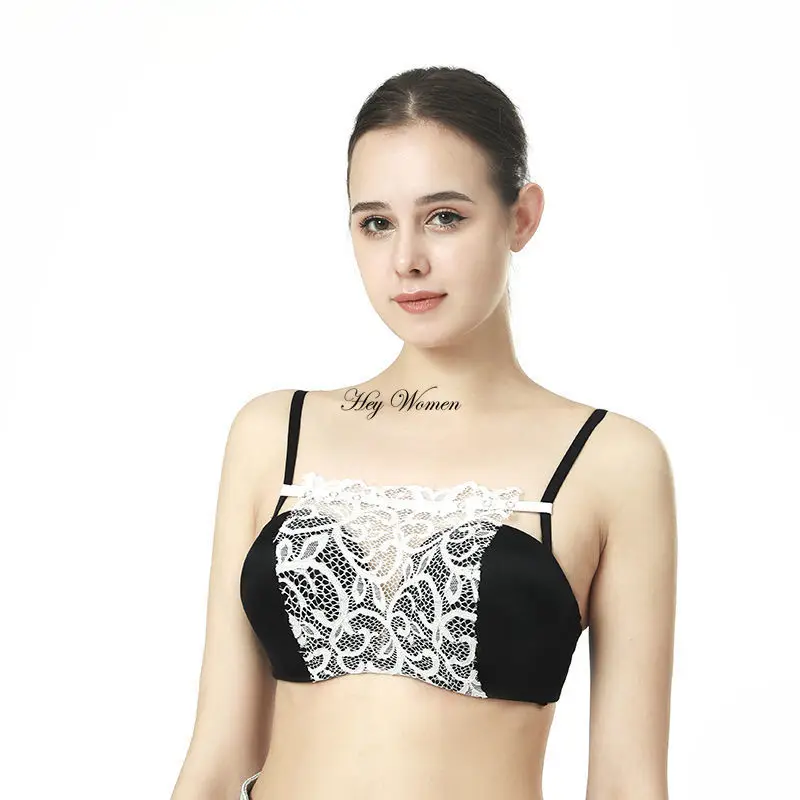 Women lingerie bra Women's Lace Cleavage Cover Breathable Invisible Camisole Bras Wrap Chest Strapless Anti Peep Tops