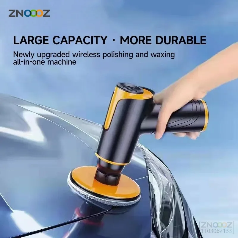 

100W Car Buffer Polisher Rechargeable Battery Rechargeable Battery 1800rpm Adjustable Speed Wireless Buffing Waxing Machine