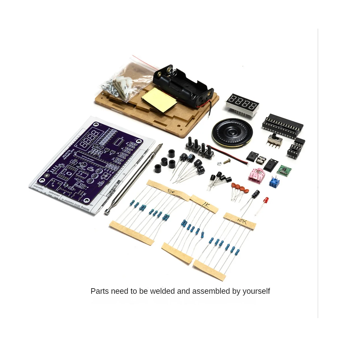 

HU-017A RDA5807S Комплект модуля радиоприемника FM Электронные запчасти «сделай сам» цифровая трубка дисплей 87-108 МГц, без корпуса