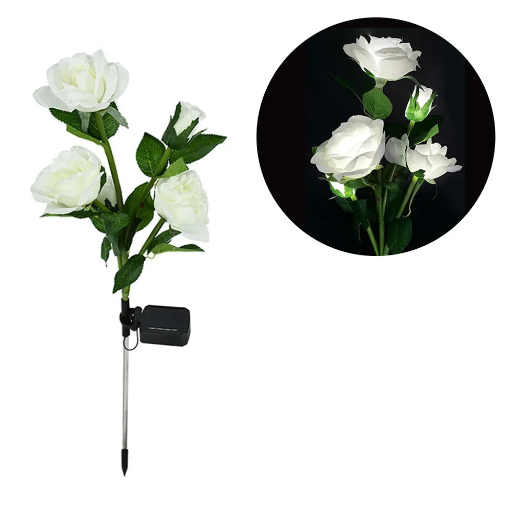 Waterproof LED Solar Rose Flower Pathway Lights