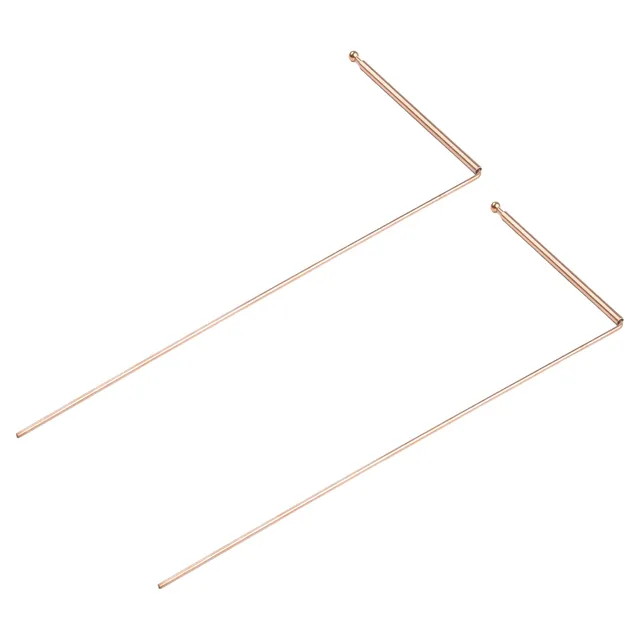 ULTECHNOVO Copper Dowsing Rods Bronze Ruler Dowsing Rods For Water Portable Divining Set