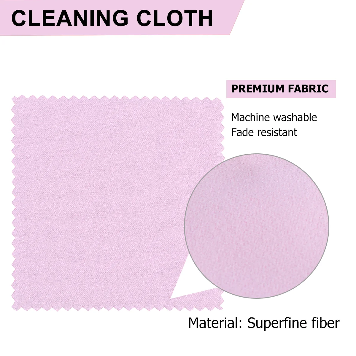 100 Pcs Glasses Cleaning Cloth Silver Wiping Supply Pink Phone Screen Microfiber for 4