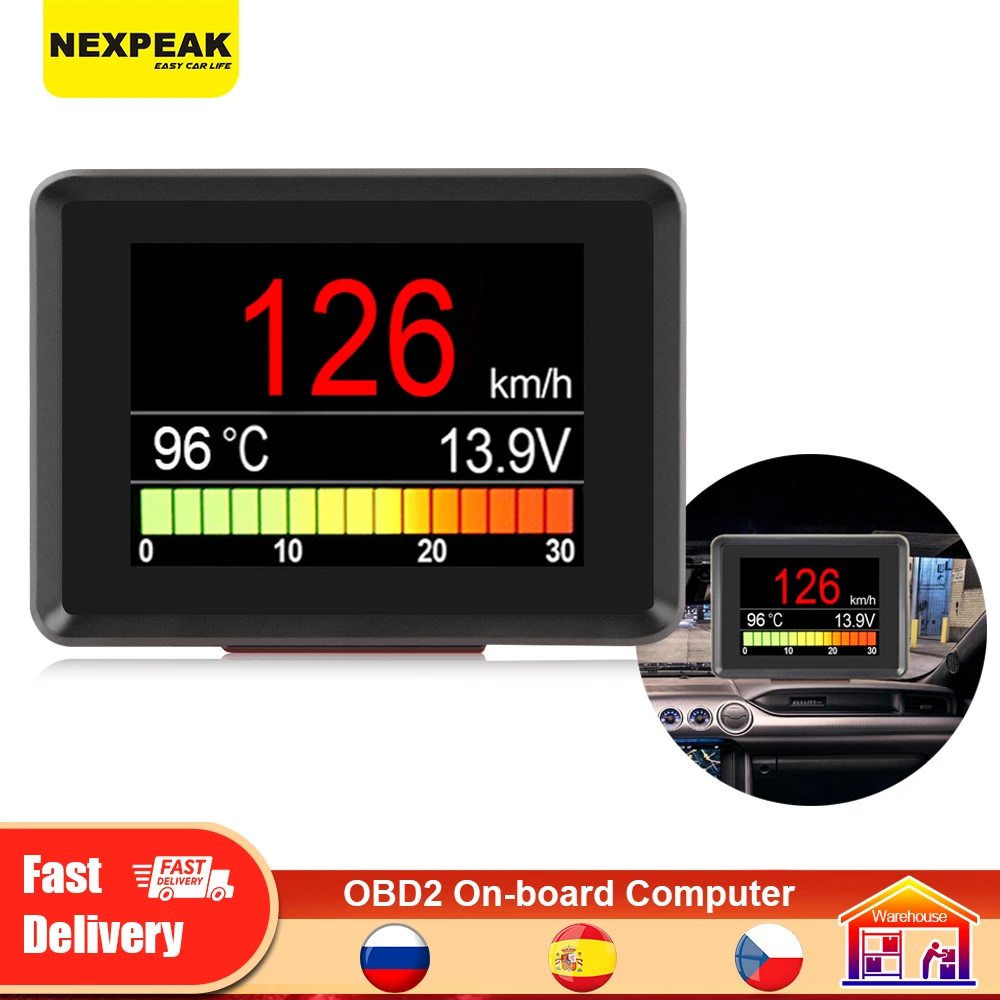 battery load testing Automobile On-board Computer OBD2 A203 Car Digital OBD 2 Computer Display Speed Fuel Consumption Temperature Gauge OBD2 Scanner motorcycle oil temp gauge