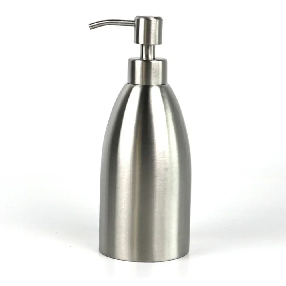 Hot 500ml Stainless Steel Polished Soap Dispenser Press Type Liquid Lotion Bottle Shampoo Container Bathroom Hardware