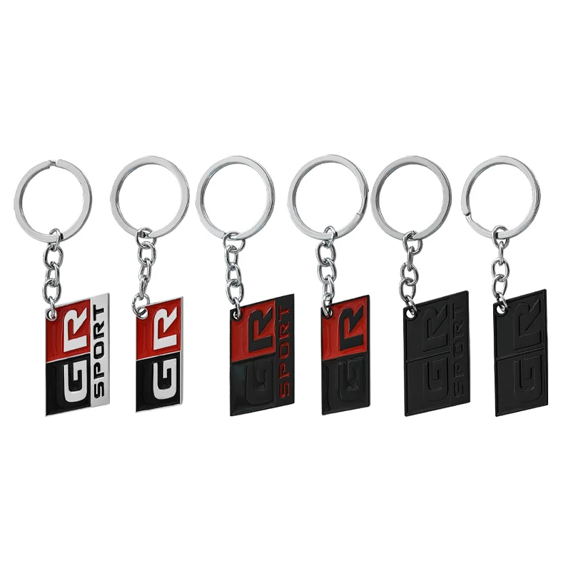 Luxury Black Key Chain Rings 3d Metal Keychain For Car Logo Yaris