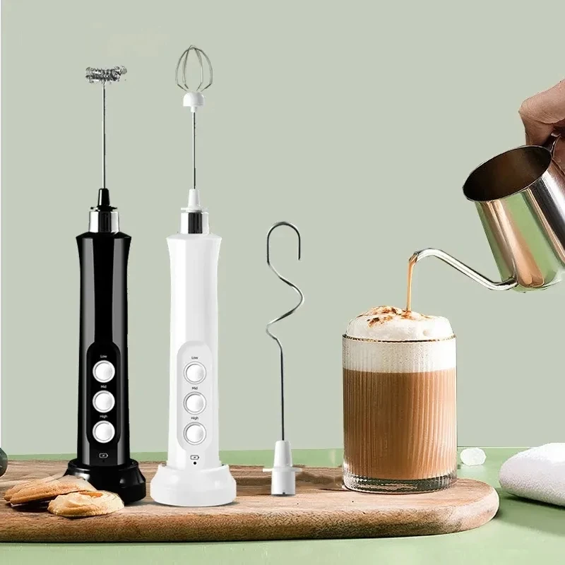 

Xiaomi Electric Foamer Mixer Whisk Beater Stirrer 3-Speeds Coffee Milk Drink Frother USB Rechargeable Handheld Food Blender Whis