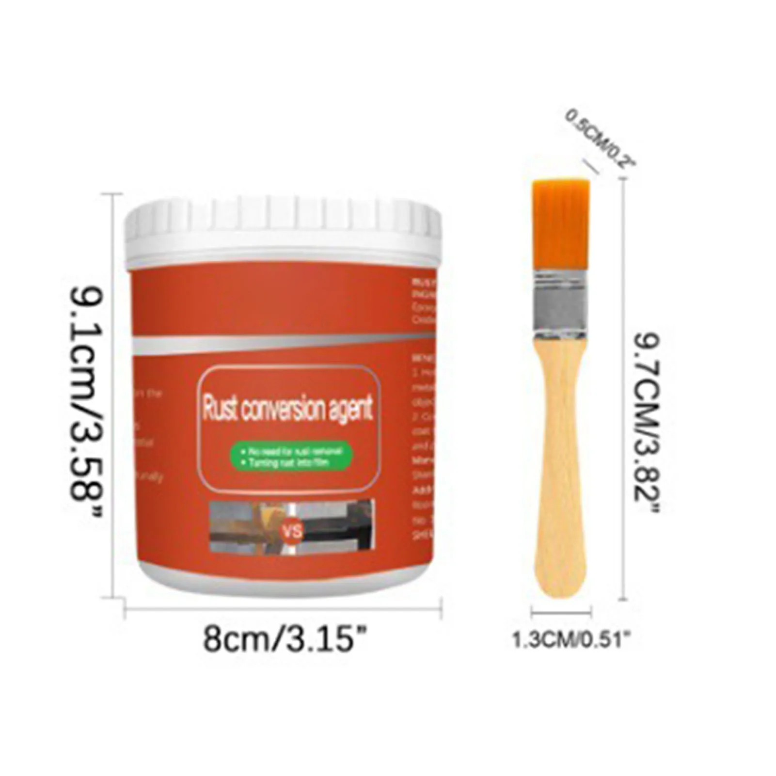 100/300g Rust Conversion Agent Rust Removal Converter Metallic Paint Suitable For Home Garage Office Use
