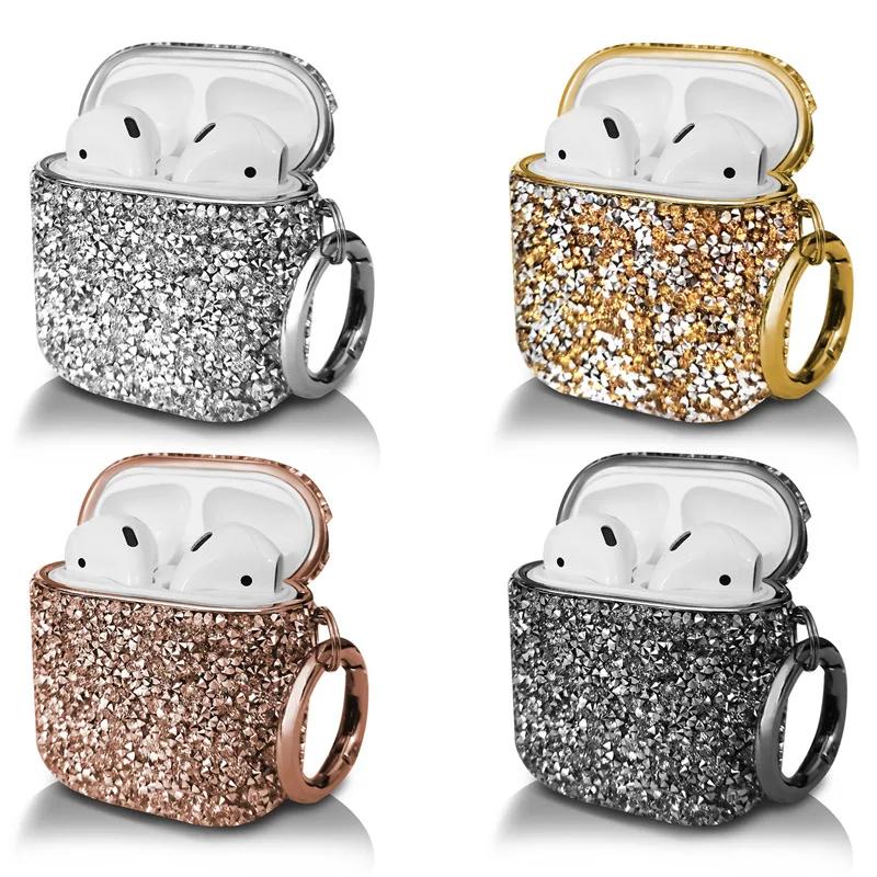 Crystal Diamond Shiny Headphone Case - Hard Portable Bag