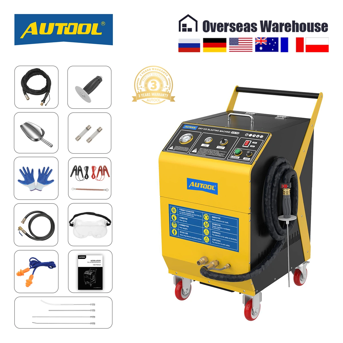 Auyool Hts708 Dry Ice Blasting Machine Industrial/automobile Scientific