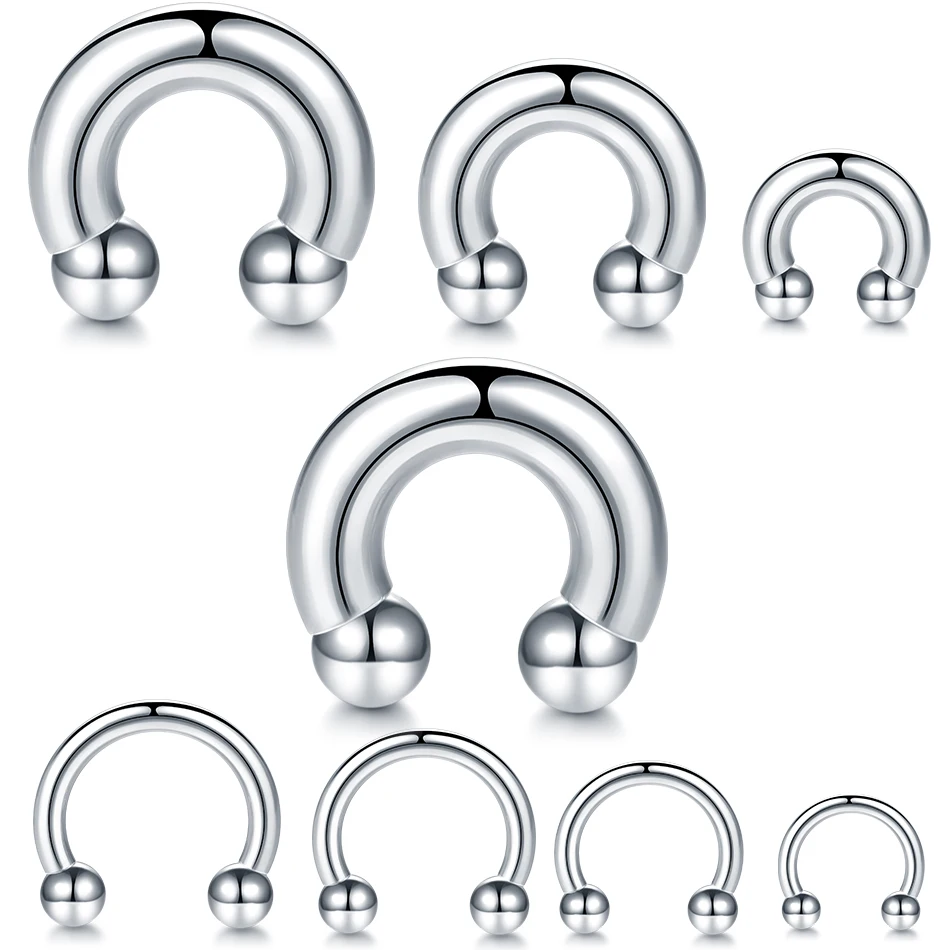 PIERCINGLINE Bauchnabelpiercing Chirurgenstahl Mini Bananabell EPOXY-RING + KRISTALL