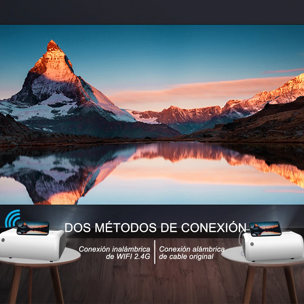 LED Projector P80 portable projector Support 1080p 4000 Lumens Mini WiFi Miracast Video Beamer Home Cinema