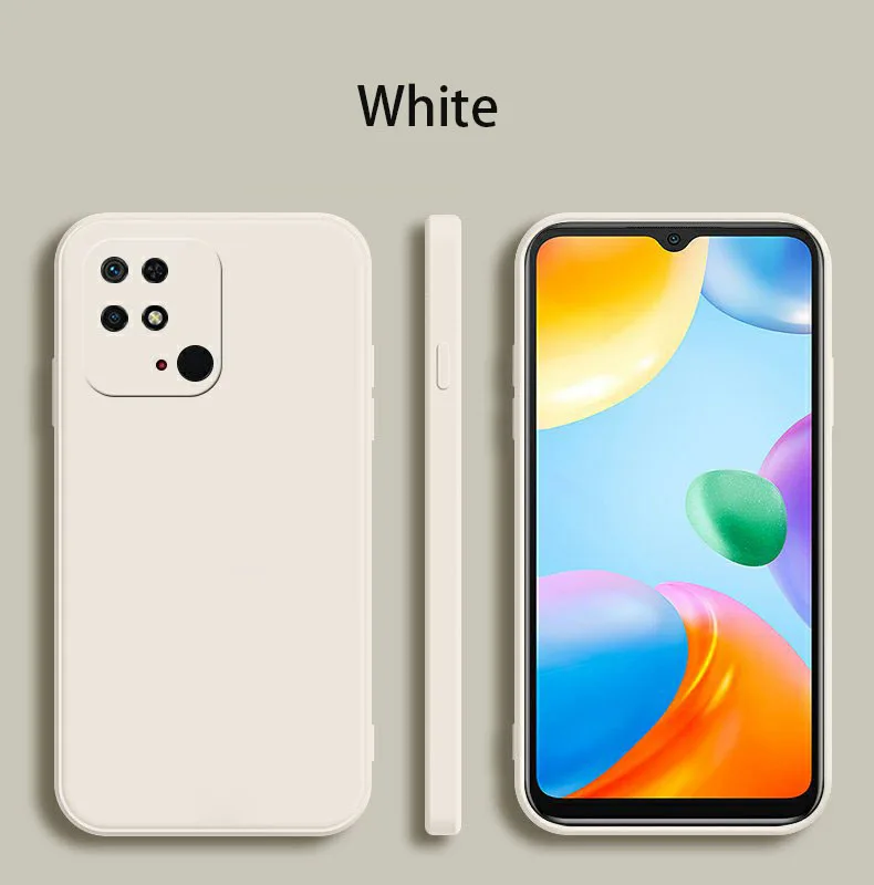Square Matte Silicone Luxury Classic Phone Case with Camera Protection and Shockproof Cover