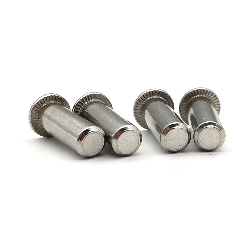 GUMIFA 10 Pcs M6 Rivet Nut, Zinc Plated Carbon Steel Flat Head Insert