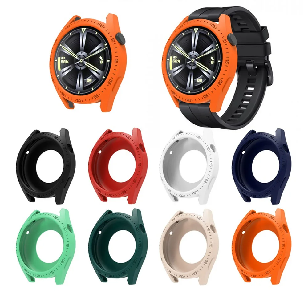 Colorful Silicone Protective Cover for Huawei GT3 46mm with Scale