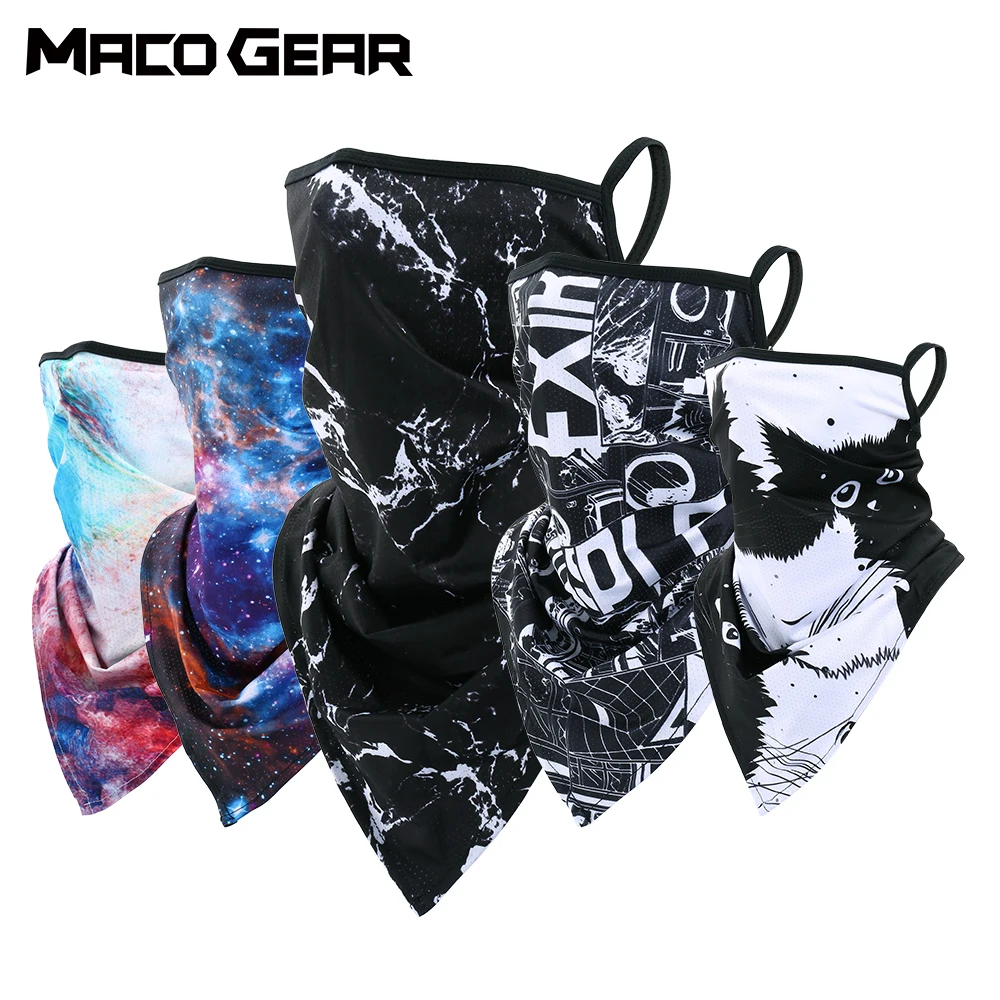 Summer Print Triangle Bandana Running Bicycle Sports Neck Warmer Face Mask Bike Hunting Ski Hiking Cycling Tube Scarf Women Men bandana scarf bandana neck warmer
